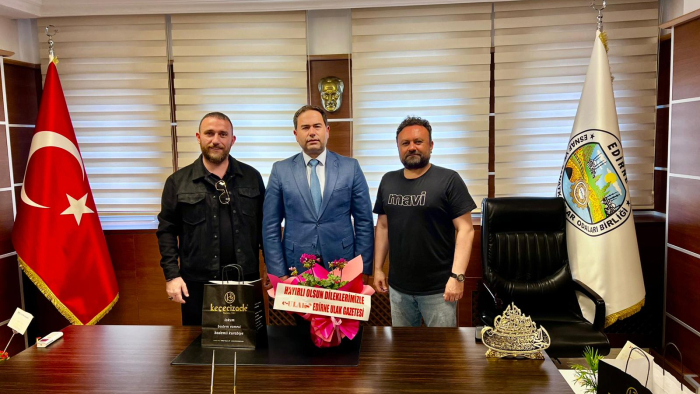 EDİRNE ULAK GAZETESİ’NDEN EDESOB BAŞKANI ÖZEN’E ZİYARET